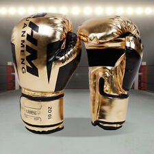 Luvas de competição Muay Thai couro ecológico esponja luvas de boxe (ouro 10 oz) comprar usado  Enviando para Brazil