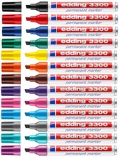 Edding 3300 Marcador Permanente 1-5mm Pico de Cuña, Rellenable! Color a Elegir, usado comprar usado  Enviando para Brazil