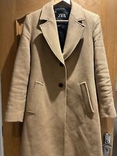 Zara camel overcoat for sale  WIMBORNE