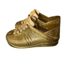 Tênis infantil feminino tamanho 8 mini Melissa Love dourado glitter comprar usado  Enviando para Brazil