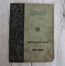 Riginal kramer ersatzteilliste gebraucht kaufen  Zeiskam