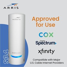 Porta Ethernet ARRIS S34 SURFboard DOCSIS 3.1 modem a cabo multi-gigabit 2.5 Gbps comprar usado  Enviando para Brazil