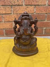 Ganesha statue wooden for sale  MEXBOROUGH