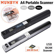 Scanner de Fotos de Documentos Munbyn 900 DPI A4 Digitalização Portátil para PDF JPG com Cartão SD 16GB comprar usado  Enviando para Brazil