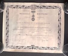 Diplôme médaille militaire d'occasion  Paris XVIII