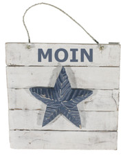 Holzschild moin blau gebraucht kaufen  Ahrensburg