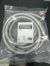 Conector para máquina de lavar roupa Everbilt 69003HD 4' revestimento polímero aço inoxidável 2 peças, usado comprar usado  Enviando para Brazil