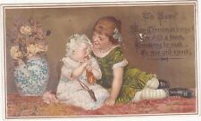 To Baby May Christmas Bring the Child a Break Vaso Pão Cartão Vict c1880s comprar usado  Enviando para Brazil
