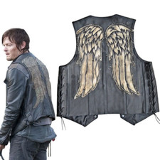 Colete de Couro Daryl Dixon Angel Wings | Couro West Inspirado em Walking Dead comprar usado  Enviando para Brazil