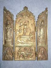 Ancien triptyque bronze d'occasion  Saint-Jean-Saint-Nicolas