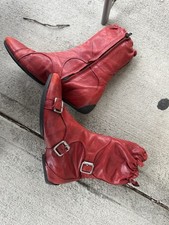 Pataugas red leather d'occasion  Expédié en Belgium