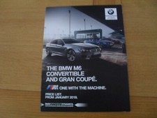 Folheto guia de preços BMW M6 conversível e Gran Coupe 2018 comprar usado  Enviando para Brazil