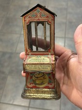 Usado, Raro 1900's Stollwerck Lata Sombras de Mão Banco de Dinheiro Folha de Flandres Dispensador de Chocolate comprar usado  Enviando para Brazil