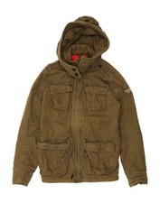 Jaqueta militar masculina com capuz ABERCROMBIE & FITCH Reino Unido 42 GG verde algodão YZ01 comprar usado  Enviando para Brazil