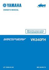 Livro manual do proprietário de snowmobile Yamaha 2017 VK540V, VK540FH, usado comprar usado  Enviando para Brazil