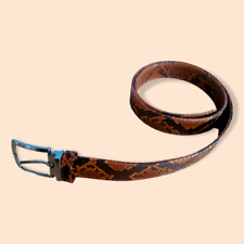 Cinto exótico masculino de couro genuíno pele de cobra marrom comprar usado  Enviando para Brazil