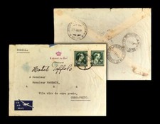 Belgique - Belgie to Vila Rica de Ouro Preto MG Cover Brasil 1959 Hotel Toffolo comprar usado  Brasil 