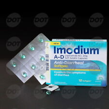 Cápsulas blandas antidiarreicas Imodium A-D, 2 mg de loperamida HCl, 12 unidades por caja (P... segunda mano  Embacar hacia Argentina