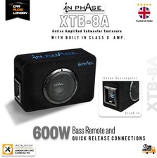 Gabinete subwoofer ativo In Phase XTB-8A 8" 600W com controle remoto de graves comprar usado  Enviando para Brazil
