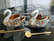 Salieres cygnes porcelaine d'occasion  Vic-en-Bigorre