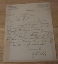 Carta assinada manuscrita por Miss Effa Ellis (Perfield) solicitando pagamento  comprar usado  Enviando para Brazil