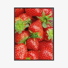 Plakat w ramie Truskawki Fotografia Zbliżenie Premium na sprzedaż  PL