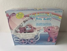 Carrinho de bebê vintage 1985 G1 My Little Pony + acessórios na caixa original comprar usado  Enviando para Brazil