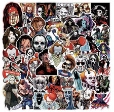 Adesivos de filme de terror 50pk mix assustador assassino thriller adesivos aleatórios comédia escura, usado comprar usado  Enviando para Brazil
