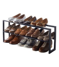 Szafka na buty Yamazaki Home 2 poziomy czarna 10 cm na sprzedaż  PL
