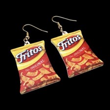Brincos Fritos lancheira novidade junk food brincos pendurados gota joia NOVO comprar usado  Enviando para Brazil
