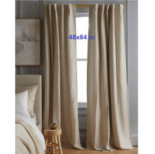 Painel cortina de linho europeu marmelo blackout 48x84" escurecimento de ambiente - aberto comprar usado  Enviando para Brazil