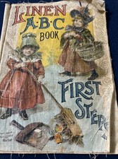 Linen ABC Book - First Steps  1899 McLaughlin Bags New York Great Graphics, usado comprar usado  Enviando para Brazil
