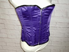 Purple satin overbust for sale  BURY ST. EDMUNDS