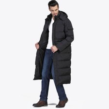 Jaqueta longa acolchoada masculina acolchoada com capuz bolha Parka casaco grosso quente comprar usado  Enviando para Brazil