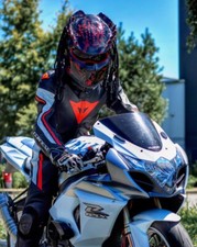 CAPACETE DE MOTOCICLETA TOP PREDATOR ESTILO FOGO (CERTIFICADO PONTO E CE) Tamanho Médio. comprar usado  Enviando para Brazil
