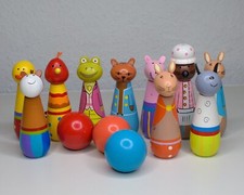 Kegelspiel holzspielzeug tierf gebraucht kaufen  Düsternort