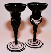 Pair black glass gebraucht kaufen  Düsseldorf