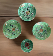 Conjunto de 5 tigelas de porcelana rosa turquesa família Qing Dynasty Xijiang China comprar usado  Enviando para Brazil