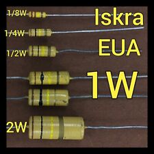 Iskra EUA 1W Resistores de Filme de Carbono 5x15 6x15 mm UPM 5% NOS Vintage K M ohm 100 1 comprar usado  Enviando para Brazil