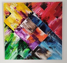 Tableau abstrait coloré d'occasion  Garéoult