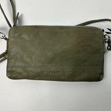 Bolsa tiracolo feminina Gabee couro verde oliva bolsa de embreagem genuína com zíper ao redor comprar usado  Enviando para Brazil