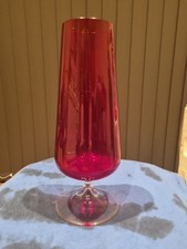Whitefriars ruby pedestal for sale  LEEDS
