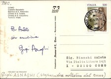 Cartolina con autografo usato  Italia