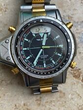 Vintage Citizen Aerochron Ana/Digi AltiMeter BaroMetric Japan Watch C046-088522/ comprar usado  Enviando para Brazil