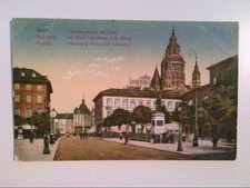 Moguncja. Gutenbergplatz z katedrą. AK., używany na sprzedaż  Wysyłka do Poland