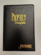 Holy Bible John Hagee Prophecy Study Bible NKJV bonded leather Signed 1997, usado comprar usado  Enviando para Brazil