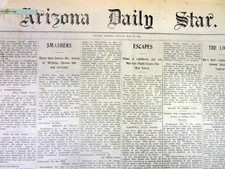 Lote de 5 jornais 1901 TUCSON Arizona Territory WILD WEST frontier 125 anos de idade, usado comprar usado  Enviando para Brazil