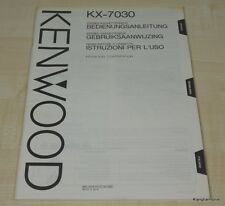 Kenwood 7030 bedienungsanleitu gebraucht kaufen  Flensburg