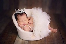 Mini coroa de strass "Adela" fotografia recém-nascida adereço criança florista tiara comprar usado  Enviando para Brazil