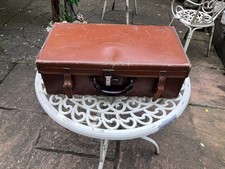 Vintage leather suitcase for sale  DARTFORD